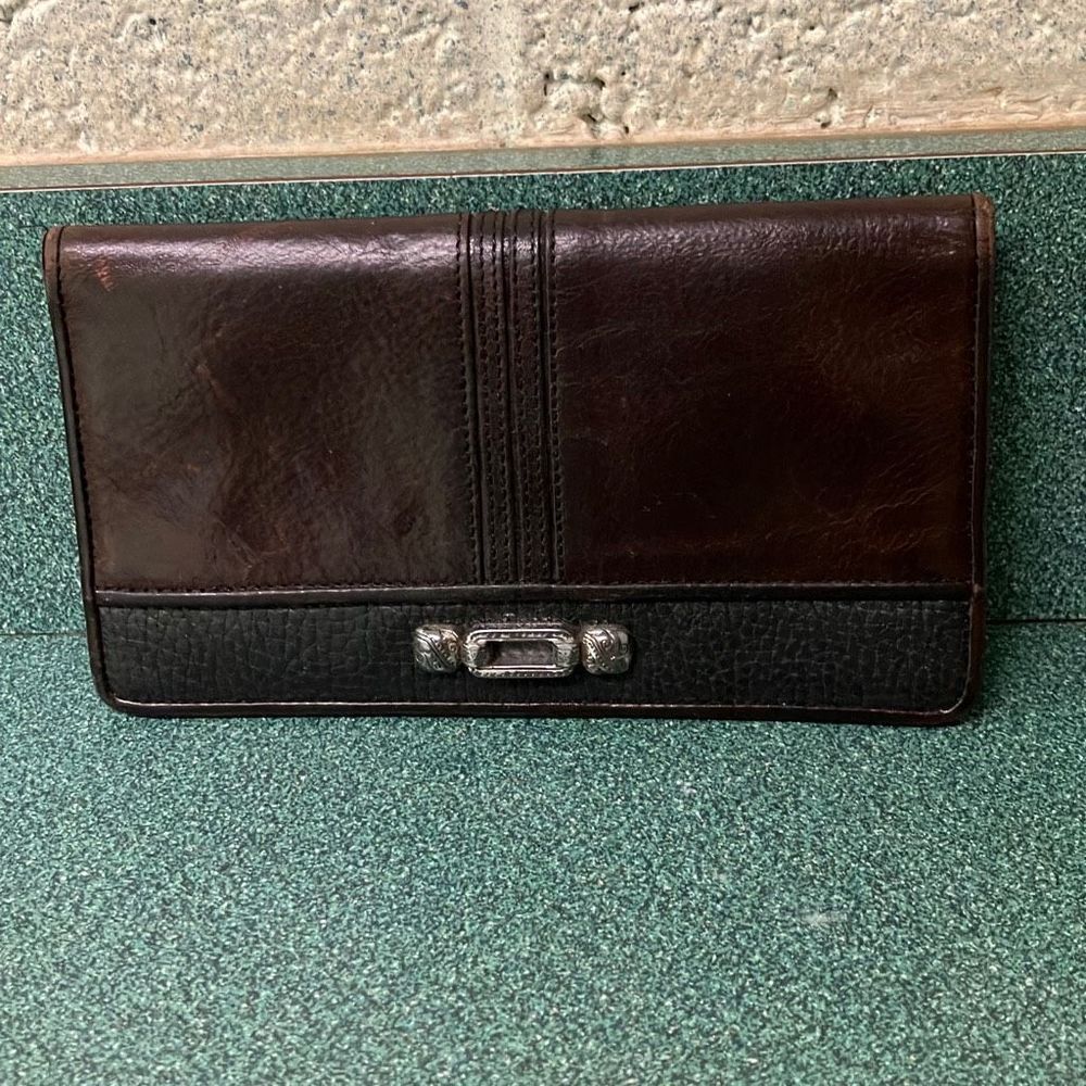 Brighton Leather Wallet Brown Black